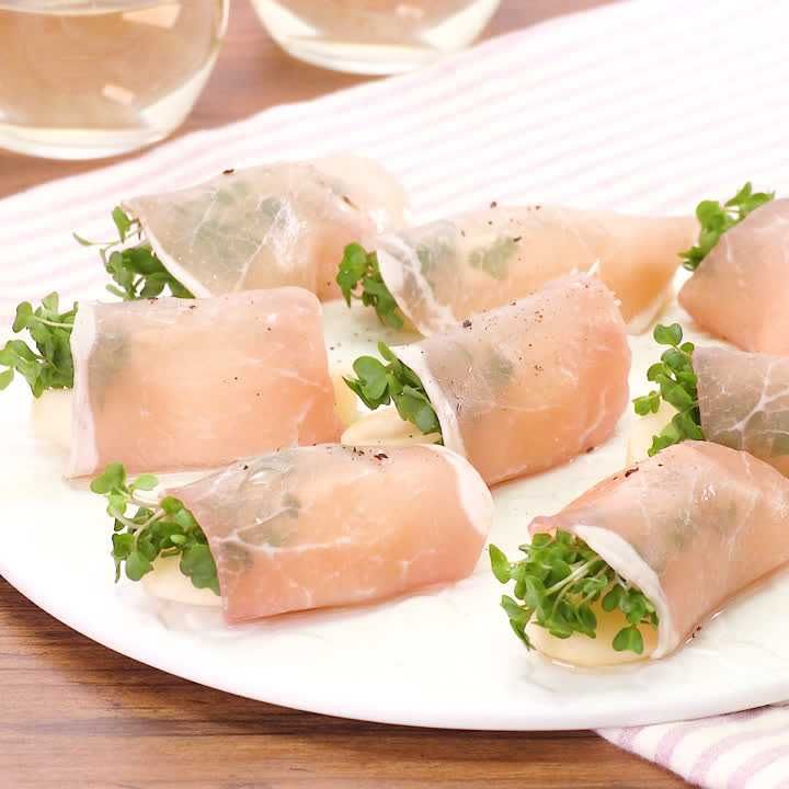 りんごとクリームチーズの生ハム巻き