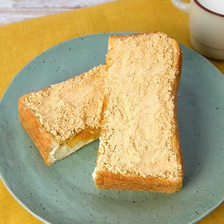 きな粉たっぷりはちみつトースト