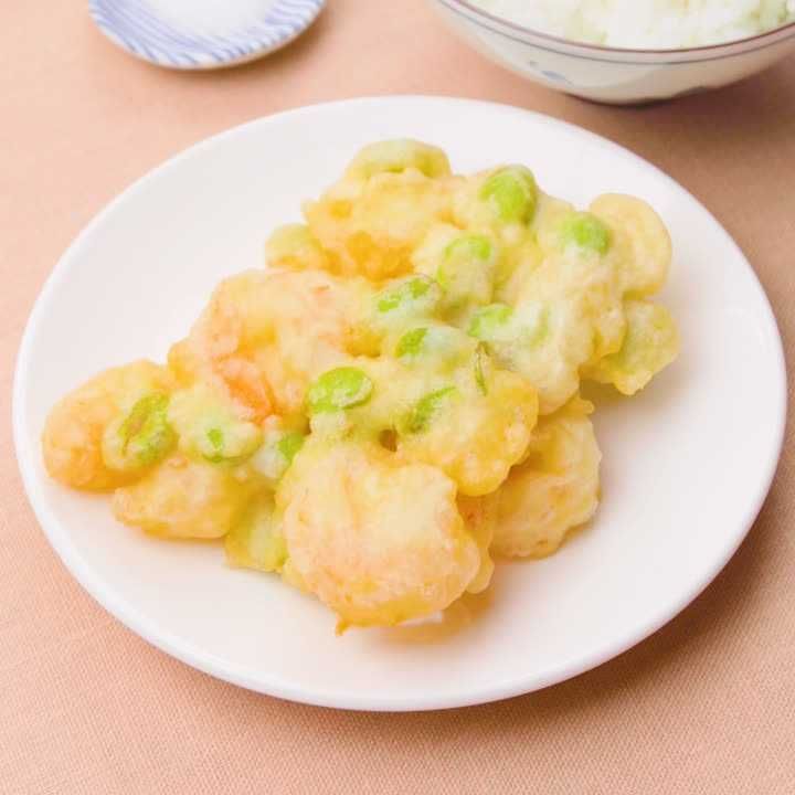 えびと枝豆のかき揚げ