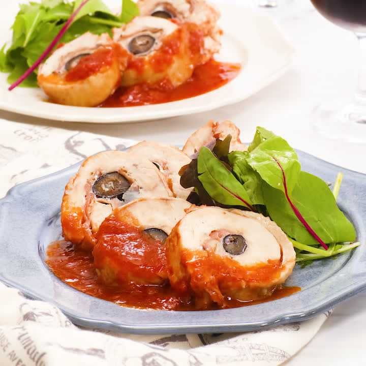 赤ワイン鶏むねロール