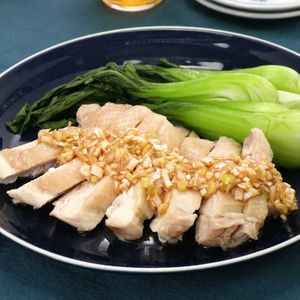 「チンゲン菜と蒸し鶏の香味だれ」のレシピ動画