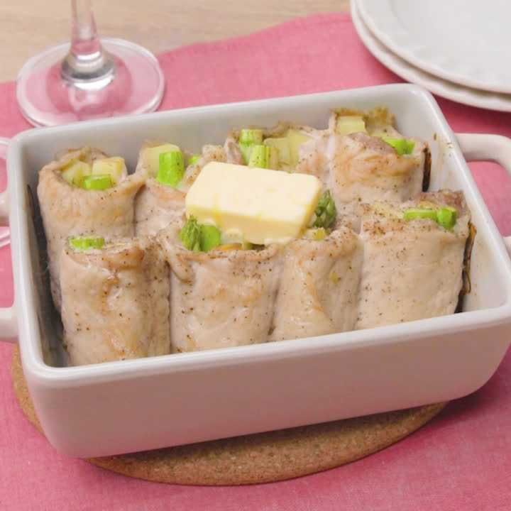 肉巻きポテトのオーブン焼き