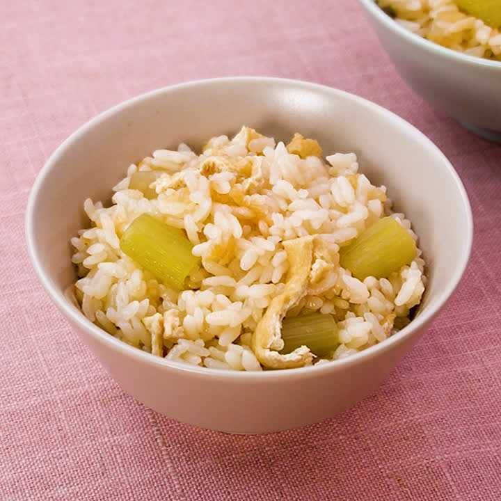 ふきと油揚げの炊き込みご飯