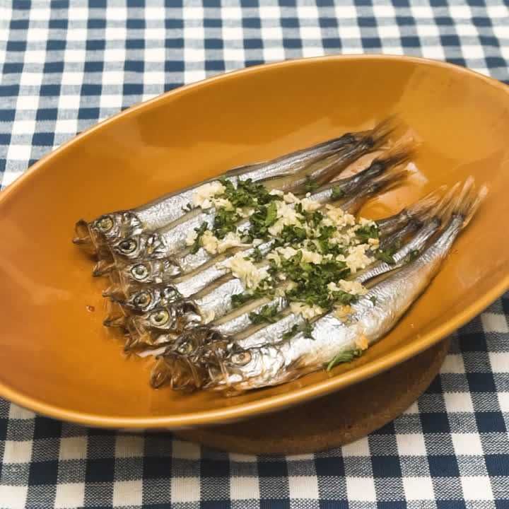 ししゃものガーリックオイル焼き