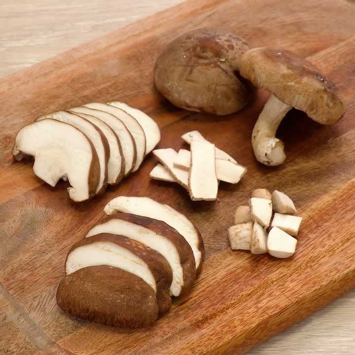 しいたけの下ごしらえと切り方