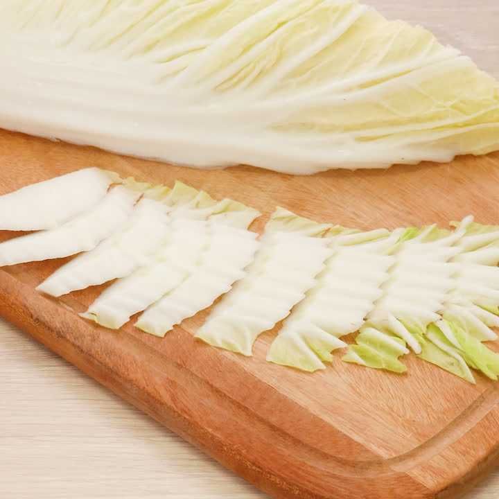 白菜のそぎ切り