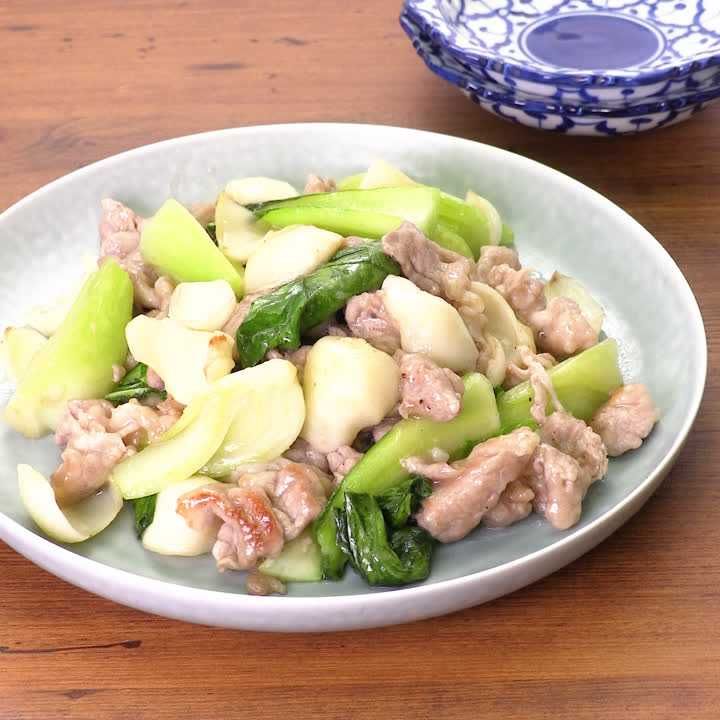 ゆりねと豚肉の中華炒め
