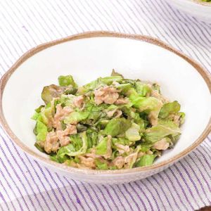 「サニーレタスとツナのごまみそ和え」のレシピ動画