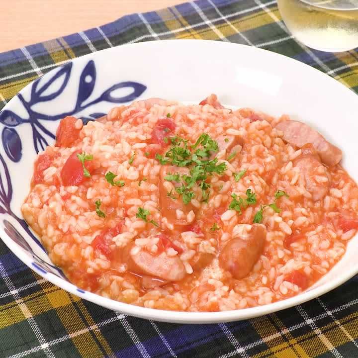 ソーセージのトマトリゾット