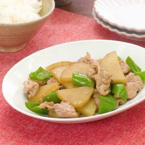 「ヤーコンと豚肉の甘辛炒め」のレシピ動画