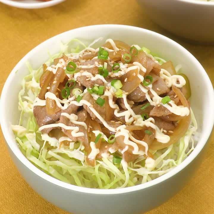 豚肉と玉ねぎのスタミナ丼