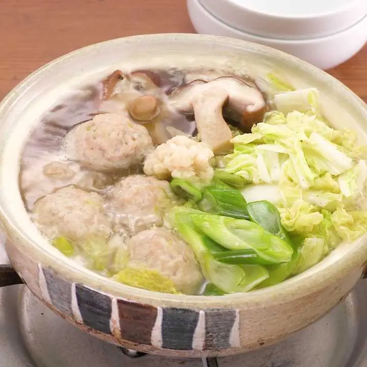 鶏つみれのしょうが鍋