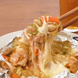 チーズ鶏キムチの包み焼き