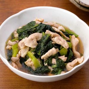 「豚肉と小松菜のあっさり煮」のレシピ動画