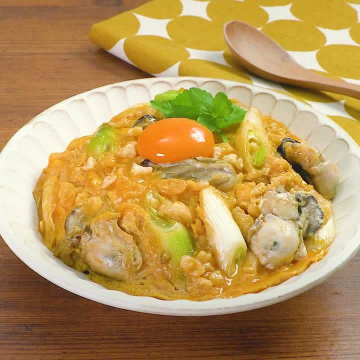 牡蠣のたぬき丼