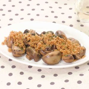 マッシュルームのガーリックパン粉がけ