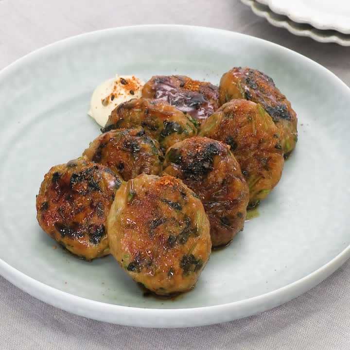 豆苗たっぷりつくね