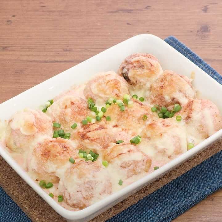 たこ焼きの明太マヨチーズ焼き