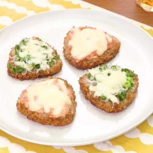 「焼おにぎりでライスピザ」のレシピ動画