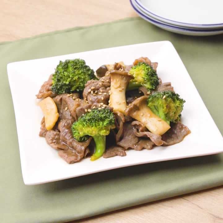 ブロッコリーと牛肉の甘辛炒め