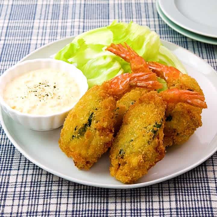 笹かまぼこでエビフライ