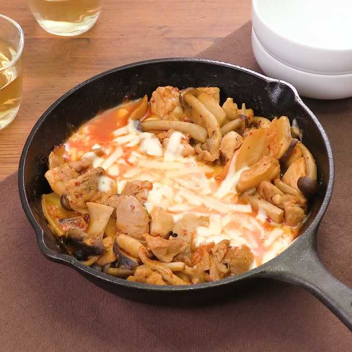 きのこチーズタッカルビ風