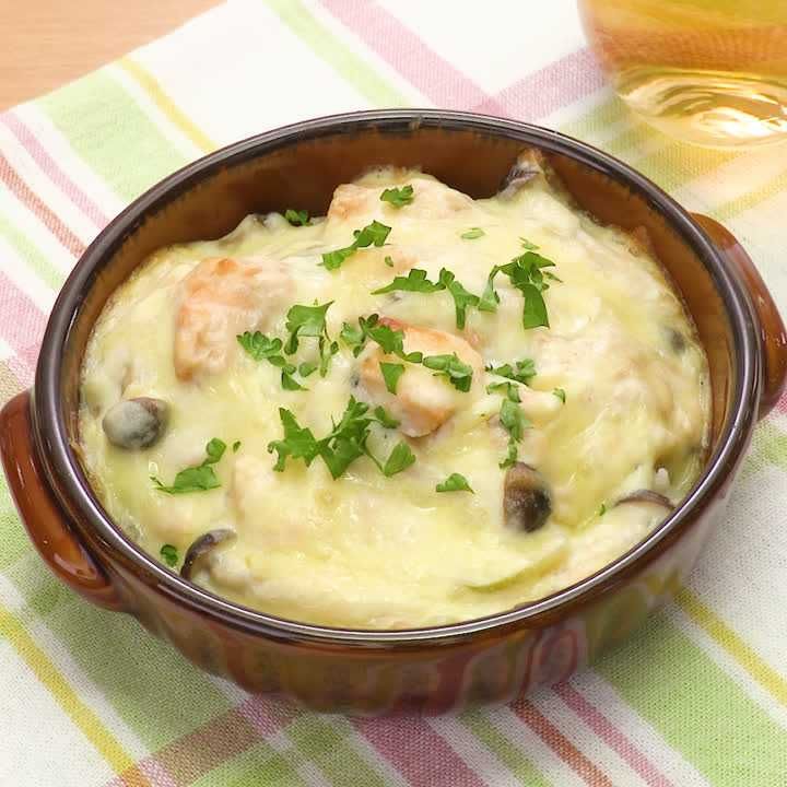 鮭としめじのドリア