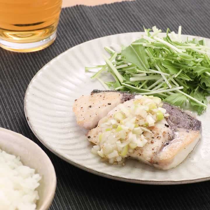 ブリのねぎ塩だれかけ