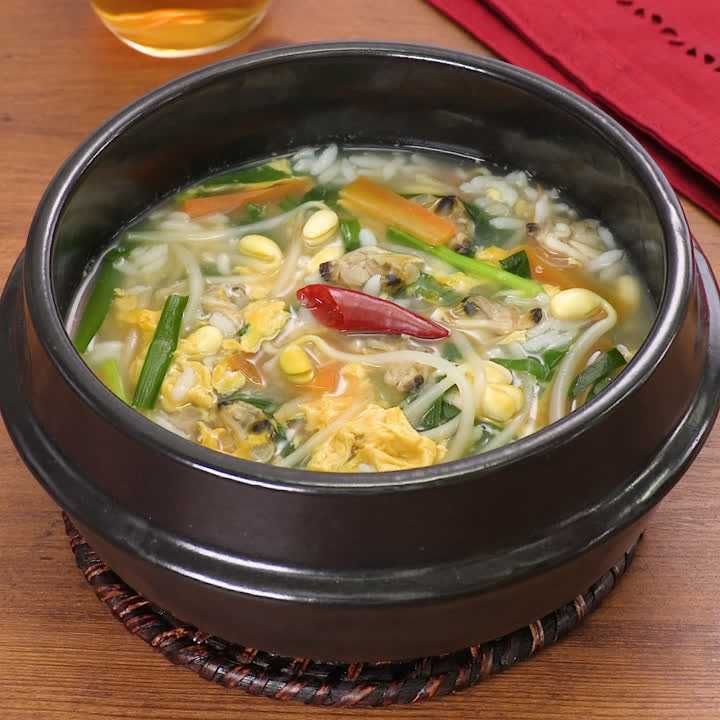 たっぷり野菜のあさりクッパ