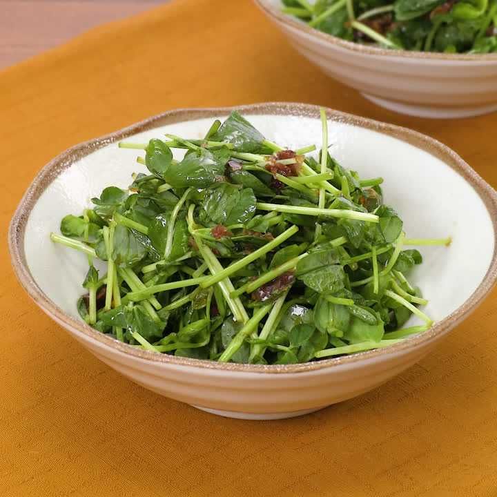 豆苗のおかか和え