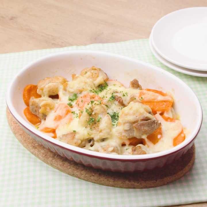 鶏肉とにんじんのチーズ焼き