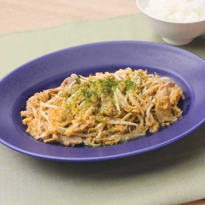 包丁いらず 豚こまともやしの卵炒めのレシピ動画 作り方 Delish Kitchen