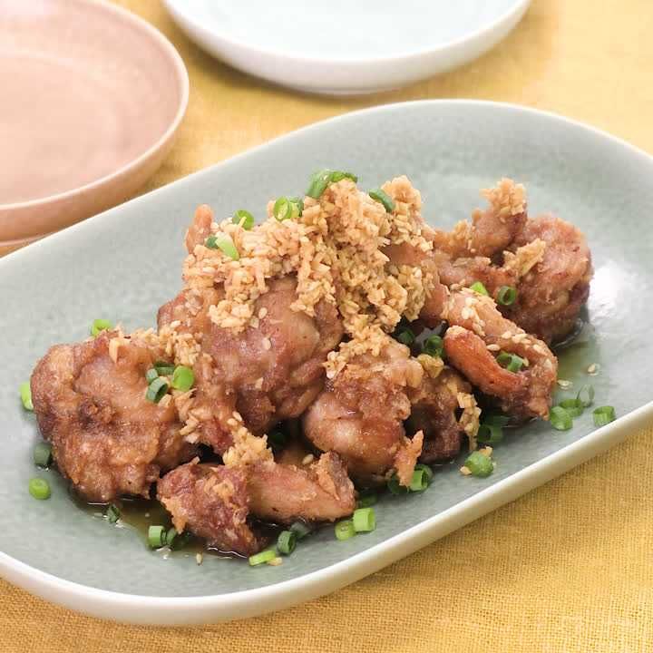 鶏の唐揚げしょうがポン酢がけ