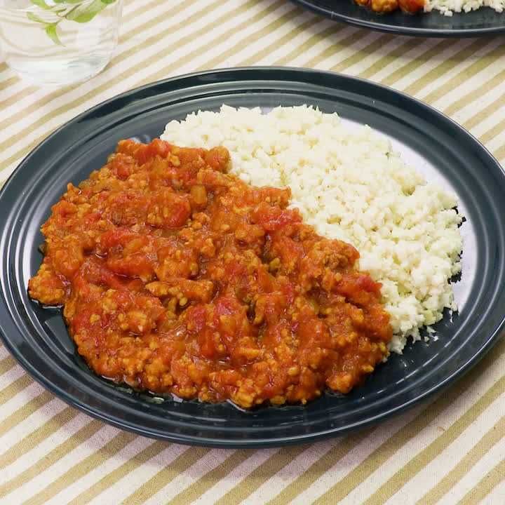 カリフラワーライスのドライカレー
