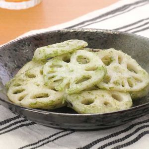 れんこんの青のり揚げ