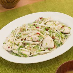 「鶏むね肉ともやしの香味炒め」のレシピ動画