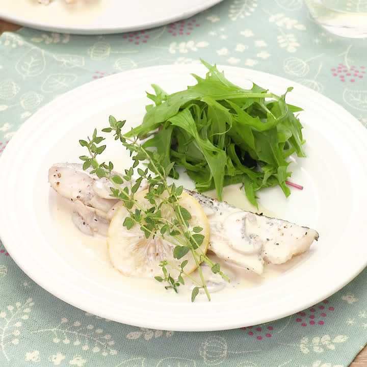 タラのレモンハーブ蒸し