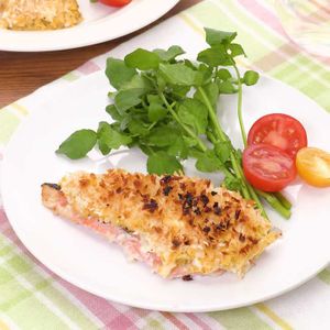 「サーモンのタルタルパン粉焼き」のレシピ動画