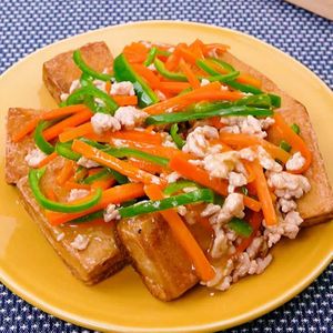 高野豆腐の野菜あんかけ