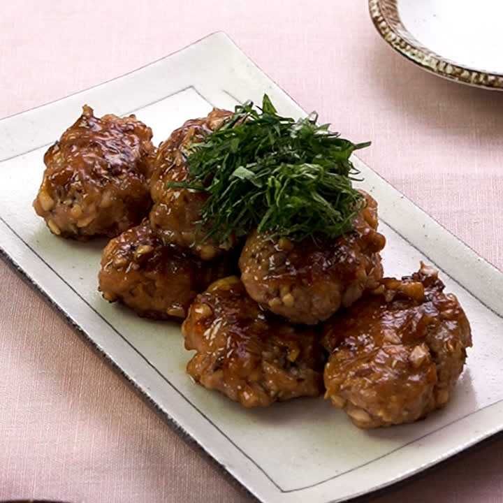 ひき肉としいたけの梅つくね