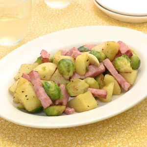 「芽キャベツとベーコンのソテー」のレシピ動画