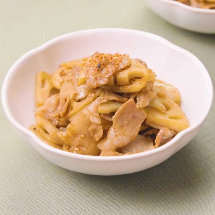 豚バラとれんこんのきんぴら