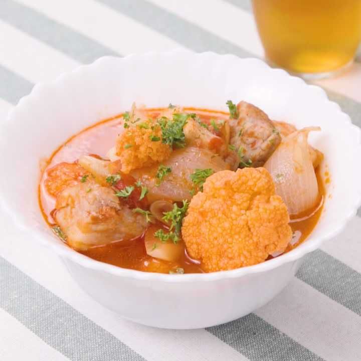 豚肉とカリフラワーの洋風煮