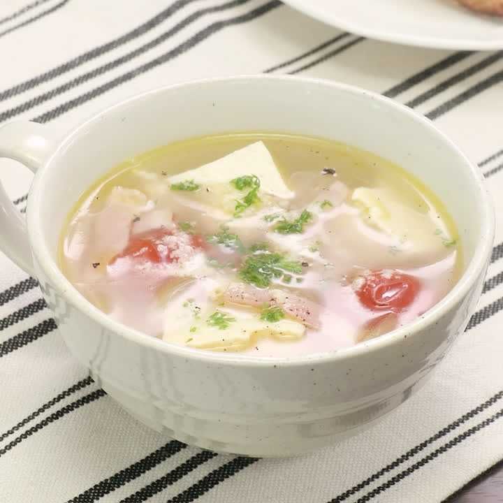 島豆腐のトマトスープ
