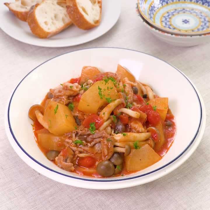 冬瓜と豚肉のトマト煮