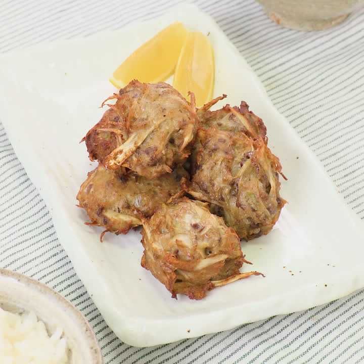 イワシとごぼうのつみれ揚げ