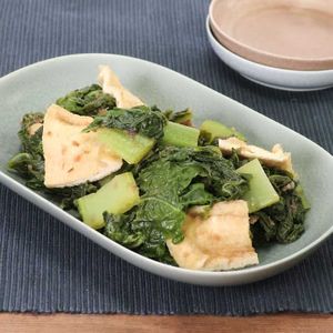 「かつお菜と油揚げのさっと煮」のレシピ動画