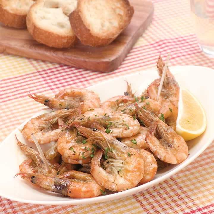 芝エビでガーリックシュリンプ