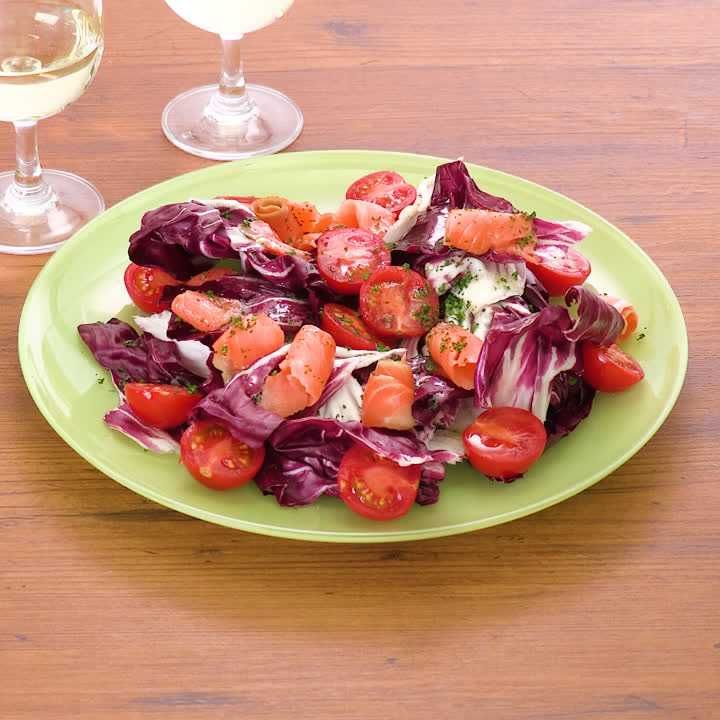 トレビスとサーモンのデリサラダ