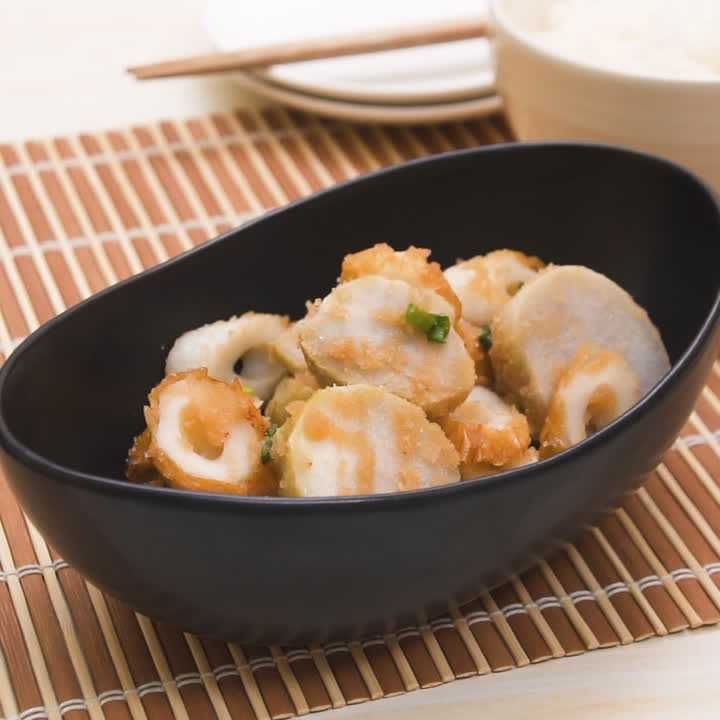 里芋とちくわの和風明太子あえ